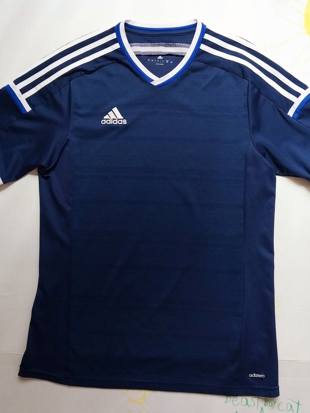 Adidas Navy Blue  Soccer Jersey Size L